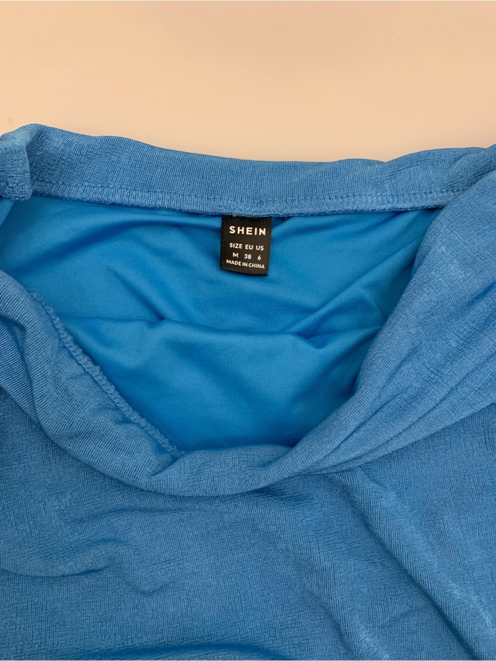 💙 SHEIN Blue Ruched Tube Top - Picture 2 of 4